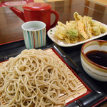そば処 北の下 - 春野菜天そば（十割）１６５０円