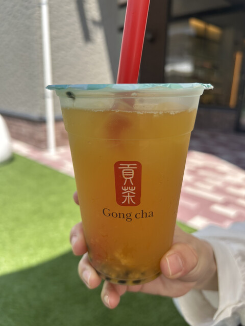 ゴンチャの飲みかけ ゴンチャ りんくうプレミアム・アウトレット店 （Gong Cha