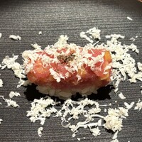 鮨 竹半 若槻 - トロタク握りと西洋わさび