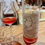 温石 - 甲州のロゼワイン。カマスに合わせました