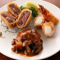 洋食盛合せ（ビフカツ・海老フライ・ハンバーグ）3点