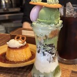 ホワイトバード コーヒー スタンド - クラシックプリン、ゆず香る抹茶とコーヒーのパフェ、スタンダードアイスコーヒー