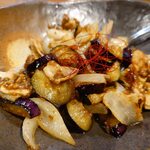 宗平 - 茄子ピリ辛炒め600円