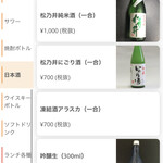 幸寿司 - メニュー