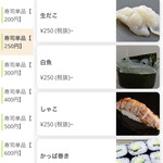 幸寿司 - メニュー