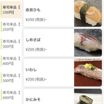 幸寿司 - メニュー