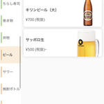 幸寿司 - メニュー