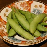 飲んべぇ食堂 らくだ屋 - 枝豆（少なく提供してもらいました）