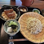 御手打ちそば やま本 - 鰻小丼とざる蕎麦のセット