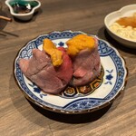 地鶏屋井むら - 和牛うに巻き 1,200円