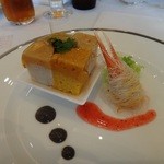 マリベールスパイア - 1.ずわい蟹と彩り野菜の真薯蒸し