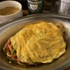 ハヤシ屋中野荘 - ナポリタン(オニオンスープ付き)(750円)+トッピングフワトロオムレツ(200円)、ハイネケン(400円)