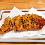 手打ちうどん 和 - かしわ天。