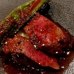 O RESTO la med. - なんてボリューミーな蝦夷鹿ステーキ⭐️カリッと焼いたカリフラワー☆大きくジューシーな万願寺とうがらし♡