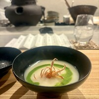 割烹こめを - ホワイトアスパラ摺り下ろし