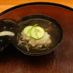 Japanese cuisine Tagetsu - Amakusa Sea Bream and Akita Junsai Soup