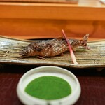 Japanese cuisine Tagetsu - Grilled Sweetfish with Salt and Vinegar Sauce