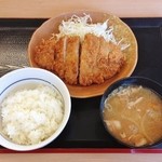 Katsuya - 朝ロースカツ定食（486円）