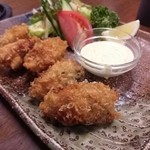 よさこい・お食事処 - カキフライ５個。油断してたら、かなり旨くてびっくりしました。