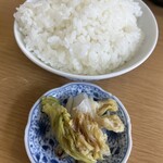江ちゃんラーメン - ご飯と白菜様