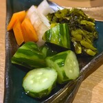かき川 - 漬物盛り合わせ￥480　2025.6.5