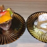 GRAND MAISON LOWE - ほうじ茶あんみつ　と　プチ和三盆手巻き