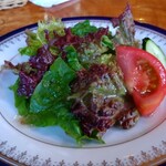 ウッドペッカー - サラダ〜パリっとしてます。酸味は強くないドレッシングにはピリッと胡椒が潜んでおり特別を感じました