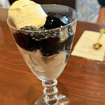 御影ダンケ - 珈琲の美味しさとコーヒーのシャーベットが入った珈琲ゼリー1000円