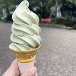 丁子屋 - 梅花藻ソフトクリーム400円(税込み)