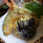 手造りうどん 楽々 - 天ぷら定食の“天ぷら”