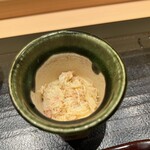 寺子屋 すし匠 - 蒸し鮑入り毛蟹の茶碗蒸し