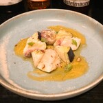 山下食堂 - 真鯛のミキュイと水茄子イエロートマトのソース