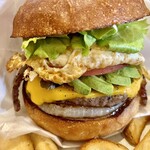 さくらバーガー - さくら満開おにたま+コーラゼロ+ポテト増量