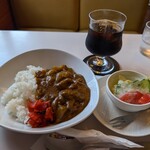 喫茶 エンゼル - カレーライス（750円）アイスコーヒー（300円）