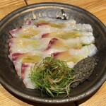 洋食 おがた - フエフキダイのカルパッチョ　タプナードソース
