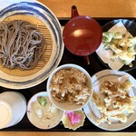 山形蕎麦　やま久 - げそ天ざるそばセット※数量限定