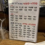 居酒屋おの - 日本酒メニュー