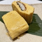 Unagi Yondaime Kikukawa Haneda eapoto gaaden ten - Unagi Omelette Roll from the Hinagiku Course