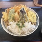 本手打ちうどん庄司 - 冷やしたぬきうどん¥1200＋中盛（550g） ¥200