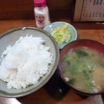 とんかつ 大吉 - ご飯と味噌汁と御新香