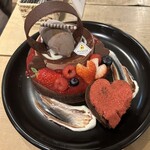 カフェ アクイーユ - 2024年3月　ショコラブールパンケーキ　ショコラミルクver