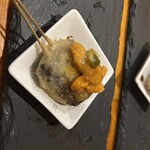 楽食亭 - 胡麻豆腐生ウニ乗せ！
