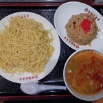 製麺屋食堂 - 料理写真:もりそば（並盛）、半ヤキメシセット