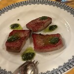 ラ・ビスボッチャ - 牛タンのコンフィ青じそソース