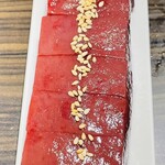 焼肉 大幸園 - 炙りレバー（提供時）