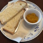 碧のかぜ - サービスのトーストとかぼちゃ餡。