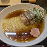 鶏出汁中華そば 珀寛流 - 鶏そば 醤油 中。