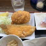 なぶら - イカメンチとイナダのフライ