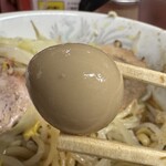 ラーメン二郎 - うずら卵アップ
