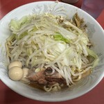 ラーメン二郎 環七一之江店 - ぶた5枚入り小汁なし（¥1,000）+うずら卵（¥100-）